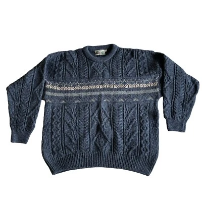 Suéter de Lana Aran Crafts XL Tejido Pescador Isla Justa Irlanda Jersey Extra Grande Foto 1 de 4
