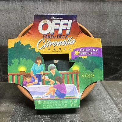 Vintage New Off Yard Deck Citronella Candle 1993 Johnson Wax Country Fresh - Image 1 of 4