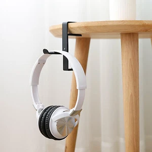 Metal Headphone Holder Bevel Bracket Curved Clip with Anti-drop Design - Picture 1 of 13