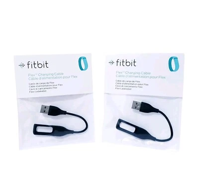 Fitbit Original Flex Band Charging Cable 2-Pack FB153F-CC Black New Sealed  - Image 1 of 4