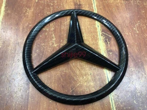 Carbon Fiber Style front Grille Emblem Star Logo for Mercedes-Benz W205 C class - Picture 1 of 9