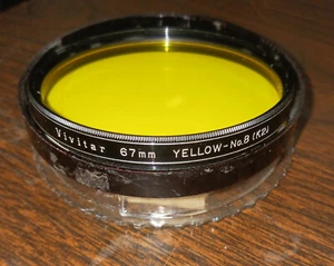 Vivitar 67 mm gelber Objektivfilter Nr. 8 (K2) - Für B/W-Fotografie **EXC** - Bild 1 von 4