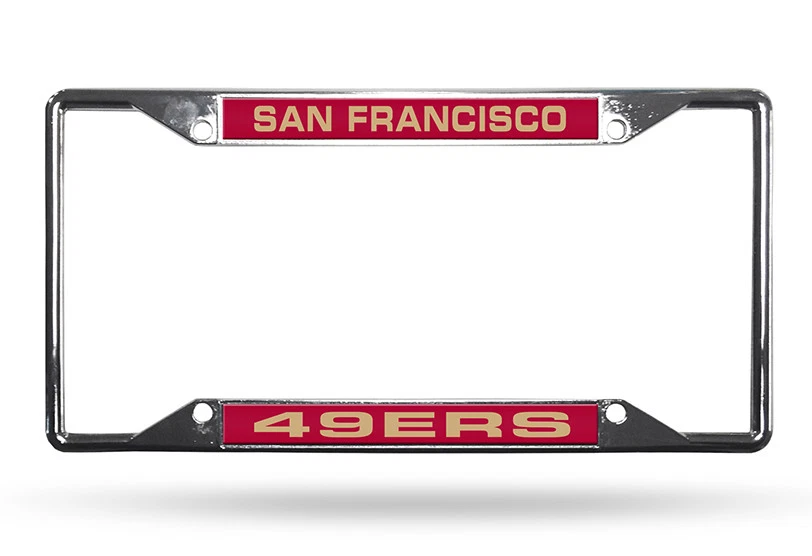 San Francisco 49ers Official NFL Metal License Plate Frame by Rico 402617
