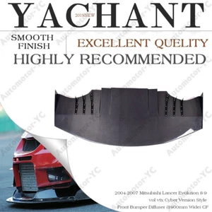 CARBON vol vtx Front Bumper Diffuser For 04-07 Mitsubishi Lancer Evolution 8-9 - Foto 1 di 12
