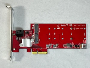 Startech PEXM2SAT3422 2x M.2 NGFF SSD RAID Kontroler Karta SATA III Porty PCIe - Zdjęcie 1 z 5