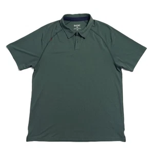 Rhone Polo Shirt Mens Large Green Delta Pique Golf Performance Stretch Solid - Picture 1 of 14