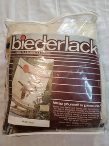 Vintage Biederlack Wild Geese Goose Acrylic Throw Blanket New Nature Wildlife - Picture 1 of 7