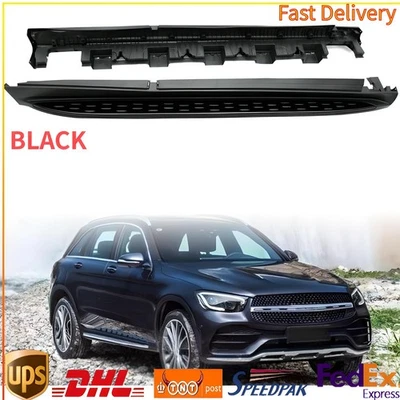 NEW Aluminum Black Side Step LH+RH For 2016-2021 Mercedes GLC - Изображение 1 из 4