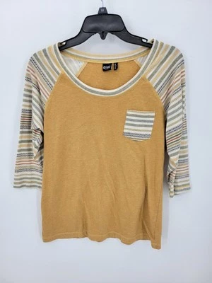 Cruel Denim Top Womens Large Aztec Contrast Raglan Sleeve Pocket Cowgirl Western - Image 1 of 4