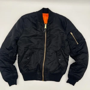 Alpha Industries MA-1 Flight Bomber Jacket Medium Slim Fit, Black, Reversible - Bild 1 von 20