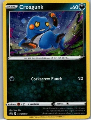 #SWSH245 Croagunk SWSH: Sword & Shield Promo Cards Promo Holo - Image 1 of 2