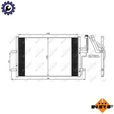 CONDENSER AIR CONDITIONING 35507 FOR MAZDA Y406/Y642/Y605/Y603/Y601 1.6L 4cyl - Image 1 of 4