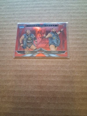 Otis / Tucker 2020 Finest WWE Tag Teams TT-11 Red Refractor Smackdown 2/5 - Image 1 of 2