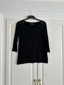 Schwarzes Croft & Barrow-Top für Damen 3/4-Ärmel Größe Small - Bild 1 von 6