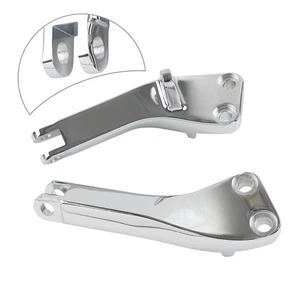 Staffe supporto pedana passeggero cromate per Harley Dyna FXDF FXDL FXDC FXDWG - Foto 1 di 6