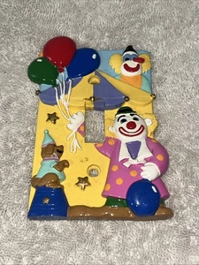 Vintage Clown Circus Balloons Light Switch Plate Cover Plastic - Picture 1 of 2