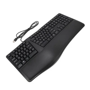 USB Wired Split Keyboard with Ergonomic Design - 110 Quiet Keys - Picture 1 of 22