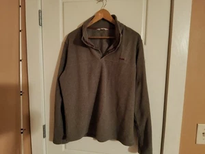 Mountain Khakis Mens LARGE Long Sleeve 1/4 Snap Pullover Outdoors GRAY - Picture 1 of 6