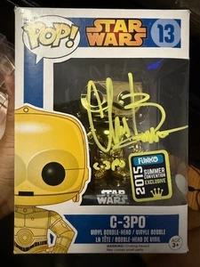 DUAL FIRMADO ANTHONY DANIELS CHRIS BARTLETT STAR WARS C-3PO FUNKO 13 CERTIFICADO DE AUTENTICIDAD JSA SWAU - Imagen 1 de 5