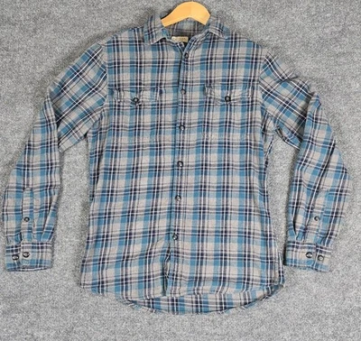 Sonoma Flannel Shirt  Blue/gray Plaid Button Up 100% Cotton  Mens Size Small - Image 1 of 4