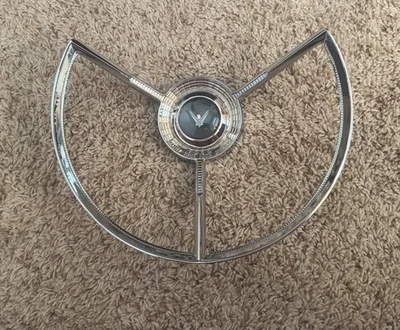 Ford Thunderbird 1956 57 - anillo de bocina del volante - recién cromado - impecable Foto 1 de 2