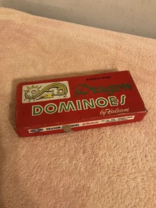 Vintage Halsam Double 9 Dragon Dominos komplett mit Anleitung  - Bild 1 von 11