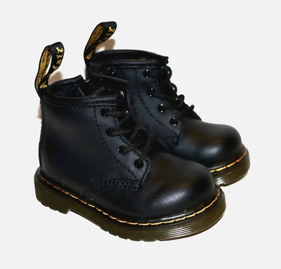 Infante Niño Dr. Martens 1460 I Softy T Negro Botines Cremallera y Encaje Talla 4 EE. UU. Foto 1 de 4