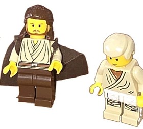 LEGO Star Wars Ep 1 Obi-Wan Kenobi 7161 Qui-Gon Jinn Lot of 2 sw0024 sw0027