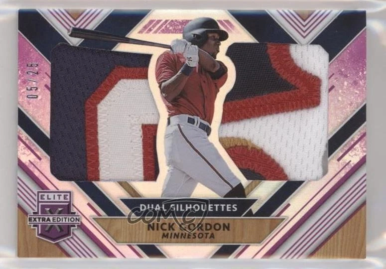 2018 Panini Elite Extra Edition Dual Silhouettes Purple /25 Nick Gordon #DS-NG - Image 1 of 2