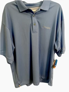 NEW Columbia Mens PFG Professional Fishing Gear Perfect Cast Polo Shirt Lg Blue - Picture 1 of 6