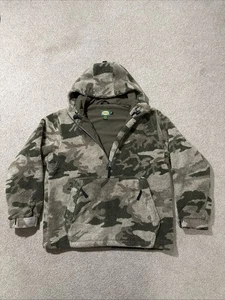 Cabela's Berber Fleece WindShear Hooded 1/2-Zip Pullover Outfitter Camo Large - Picture 1 of 7