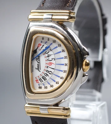 Vintage [Exc+5] Jean d'eve Sectora Gold 24mm Blue Women's Quartz Watch JAPAN - image 1 of 4