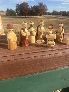 Statuine presepe di Natale stile tedesco ricambi Erzgebirge set di 9 - Foto 1 di 19