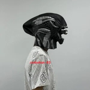 Cosplay Alien Xenomorph Monsters Mask Halloween Full Head Helmet Props Latex - Picture 1 of 5