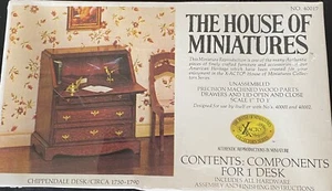 House of Miniatures Kit #40067 1:12 Chippendale Desk on Frame 1980 Circa 1770 - Picture 1 of 3