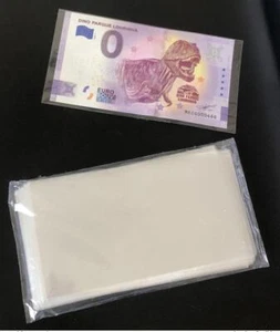 Pack de 100 - Pochette de protection 14,5x8 cm (billet Euro Souvenir) - Photo 1/1