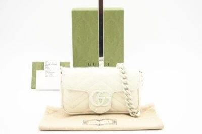 Bolso de Hombro GUCCI GG Marmont Cuero Cadena Hombro 6.6*4.1*1.5 pulgadas Foto 1 de 4