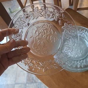 Princess House Fantasia Crystal Salad or Dessert Plates Frosted Center 8" LOT 10 - Picture 1 of 7