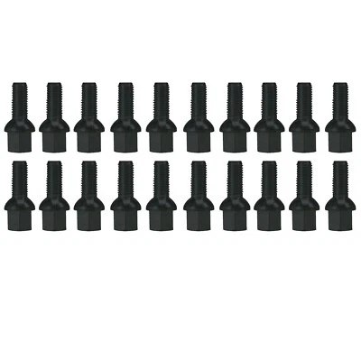 20 x Radschrauben Radbolzen Schwarz Kugelbund M14 x 1,5 27mm Mercedes-Benz Audi - Bild 1 von 2