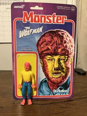 Figura de acción The Wolfman Monsters Costume Colors Super 7 3.75 Reaction 2021 Foto 1 de 4