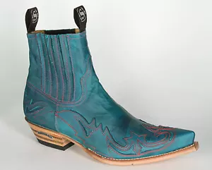4660 Sendra Stiefeletten Floter Turquesa SONDERMODELL in Türkis Cowboystiefel - Bild 1 von 4