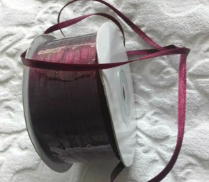 5 metres of 3mm Red Wine coloured double satin ribbon - Picture 1 of 1