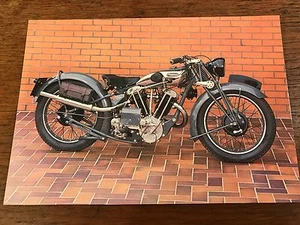Postal vintage 1930 680cc Montgomery Greyhound Museo Nacional de Motocicletas (C) - Imagen 1 de 3