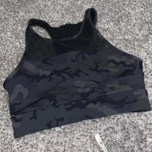 ZYIA Active Sujetador Deportivo Malla Super Suave Cremallera Camuflaje Gris Negro Mediano Mujer - Imagen 1 de 8