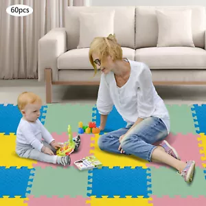 60PCS EVA Foam Floor Mat for Kids Play Mats, Baby Toddlers, Soft and Thick - Picture 1 of 24