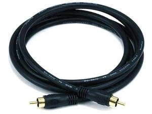 Monoprice Audio/Video Coaxial Cable - RCA Male to Male, RG-59U, 75ohm, 6 Feet - Picture 1 of 2