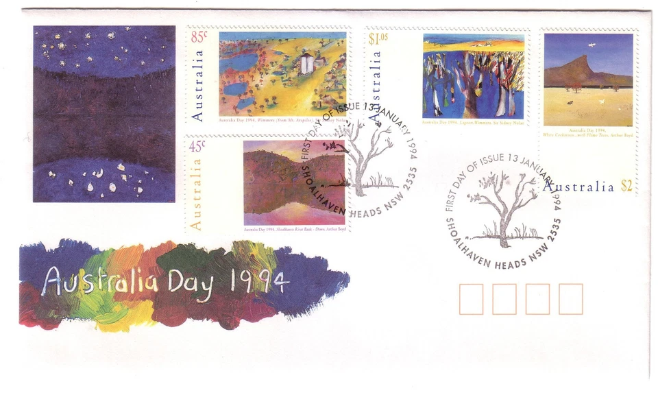 1994 FDC. День Австралии. Картины. Tree PictPMK «ГОЛОВЫ КОСЯКОВ» - Изображение 1 из 1