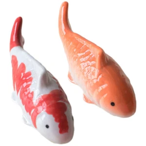 2 Pezzi Vasca da Bagno Pesce Ornamenti Galleggianti per Stagni Artificiali Koi Boho Decorazioni - Foto 1 di 12