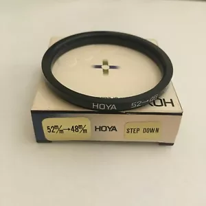 VINTAGE HOYA 52- 48MM STEP DOWN FILTER RING WITH BOX MADE IN JAPAN FREE SHIPPING - Picture 1 of 4