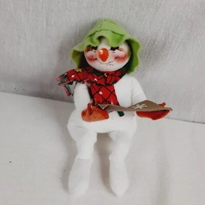 Anna Lee 7" Snowman Collectible *Missing Snowflakes* 1999 Annalee Mobility - Picture 1 of 16